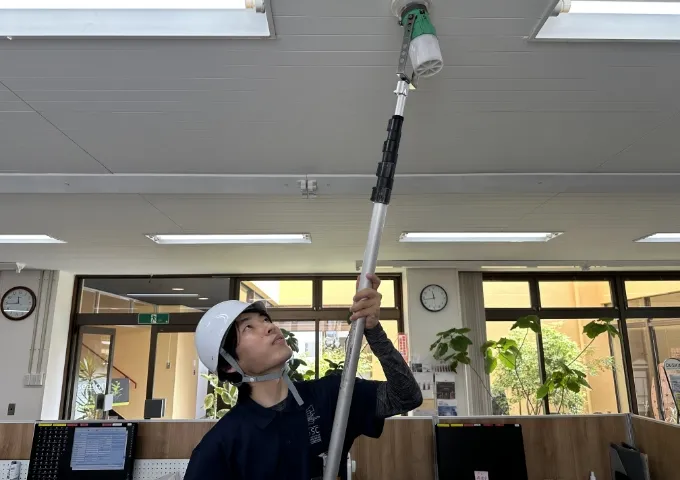スポット型定温式熱感知器作動実験