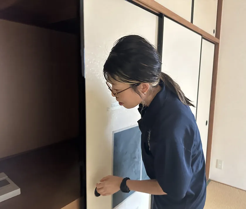 入居者様と退室後の立ち合い業務
